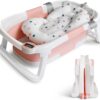 Baby Bath Tub Foldable, Pink White