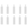 10x 250ml Clear HDPE Round Bottle + 28/410 Caps - Empty Plastic Food Storage