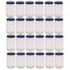 24x 375ml Flint Glass Jars + Twist Lids - Round Food Storage Preserving Jar