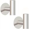 2 Pcs Wall Mount Self Adhesive Bathroom Towel Hooks Holder Cloth Hanger Hook Door Hanger Brushed Nickel