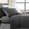 ultra soft microfibre sheet set mega queen charcoal